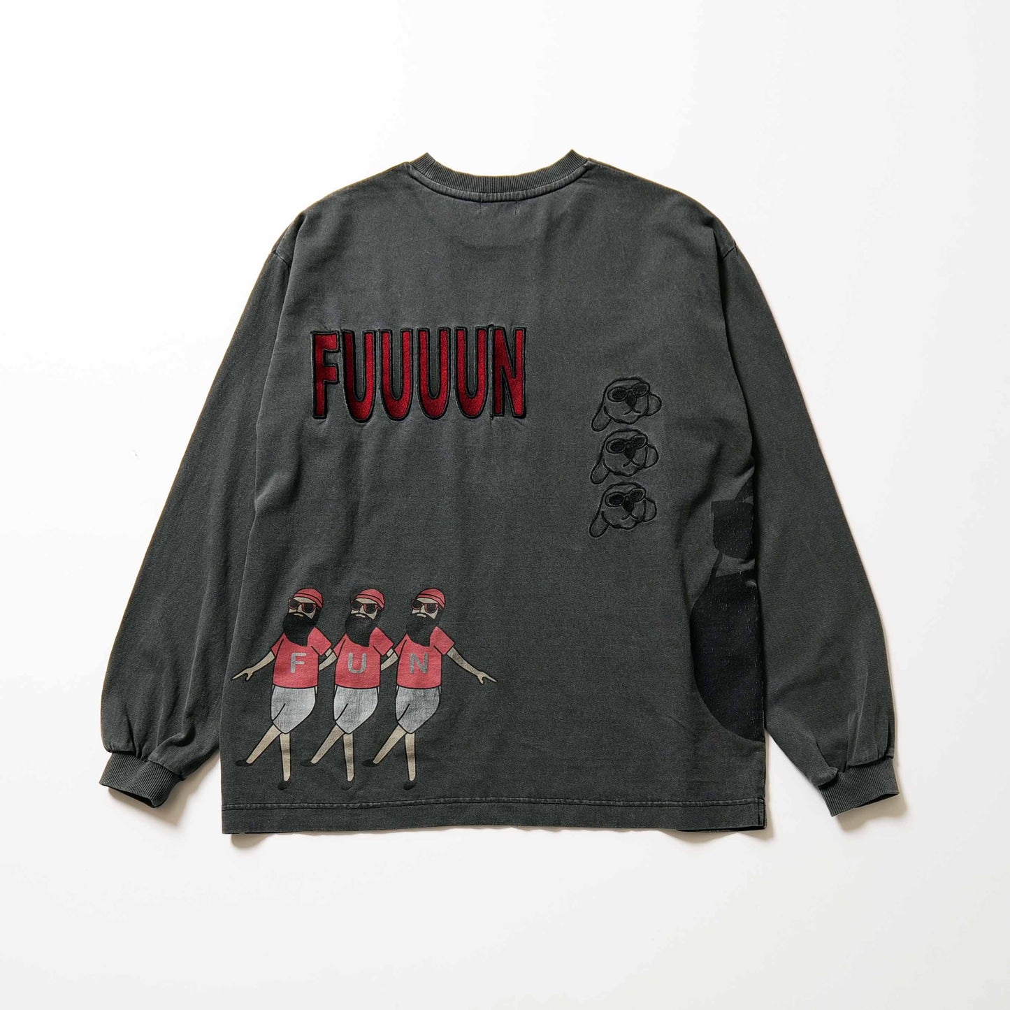 whole print pigment dye L/S Tee