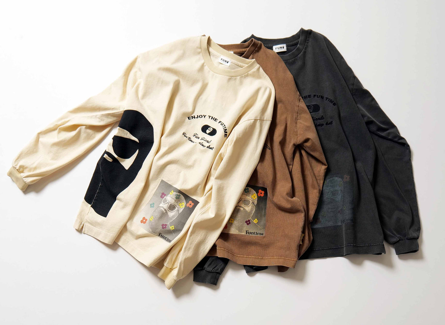 whole print pigment dye L/S Tee