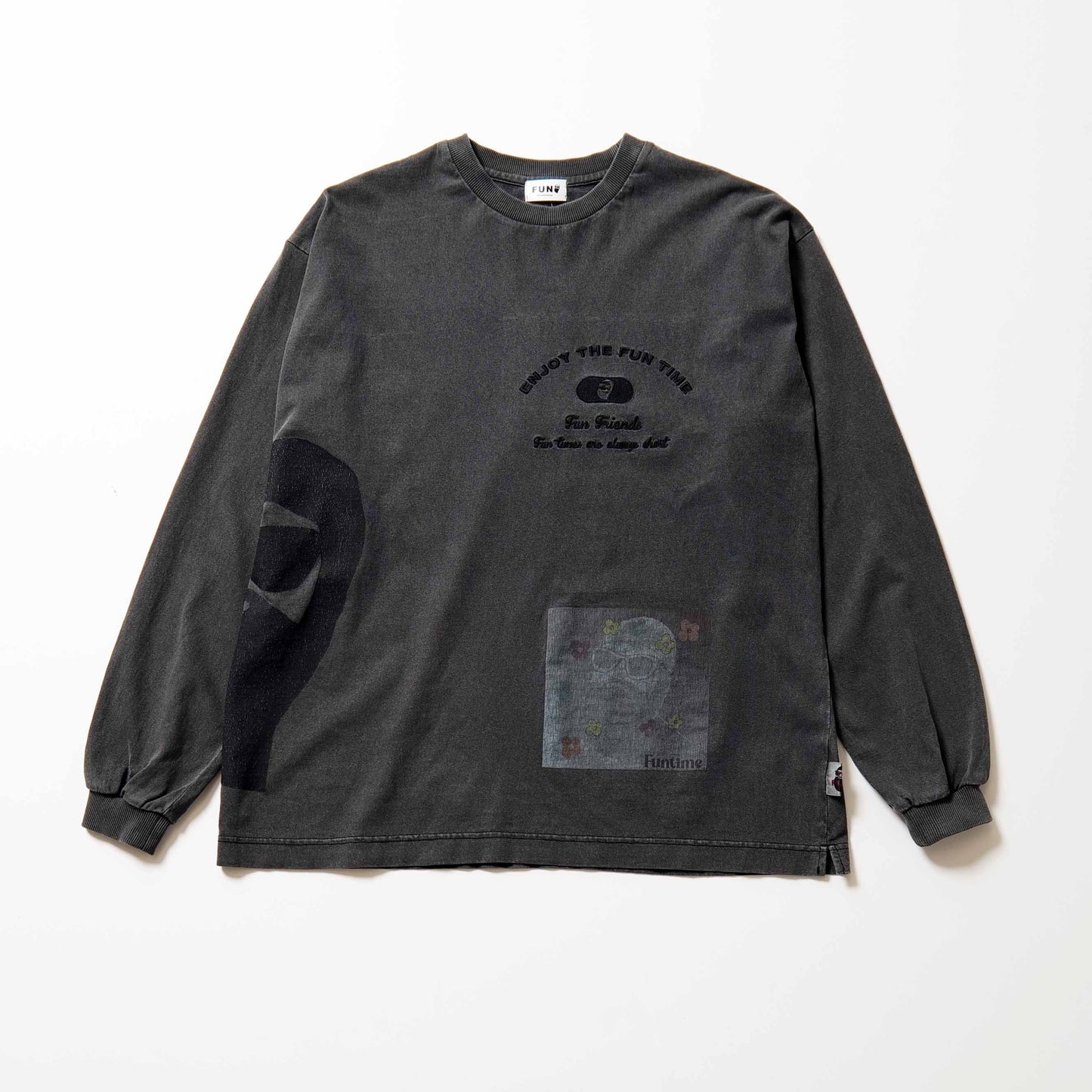 whole print  pigment dye L/S Tee