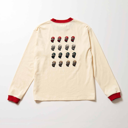 Back  embroidery Ringer L/S Tee