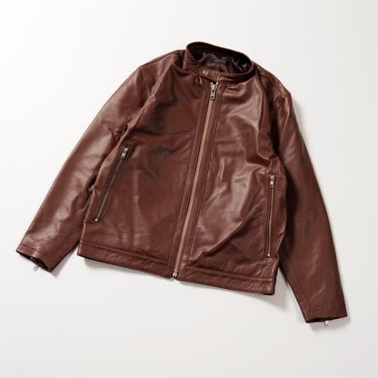 LAMB LEATHER SINGLE RIDERS JACKET