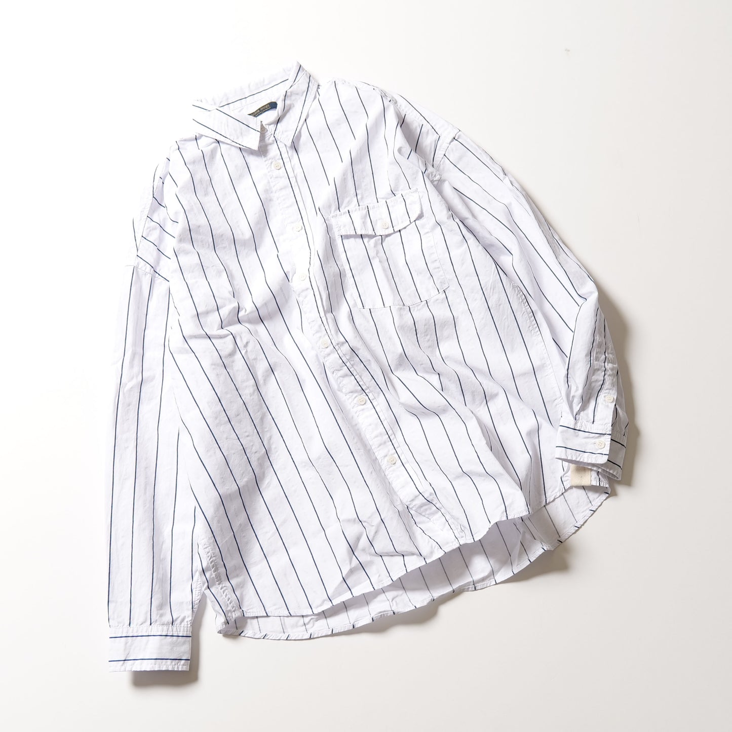 STRIPE TYPEWRITER WASHED SHIRT MODERN FIT