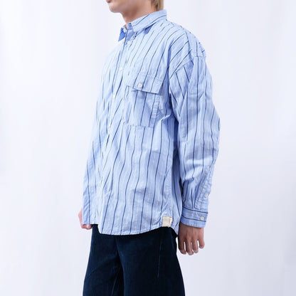 STRIPE TYPEWRITER WASHED SHIRT MODERN FIT