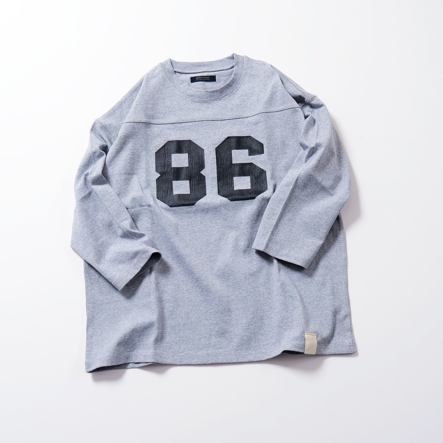 crack rubber football Tee -gray-