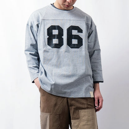 crack rubber football Tee -gray-